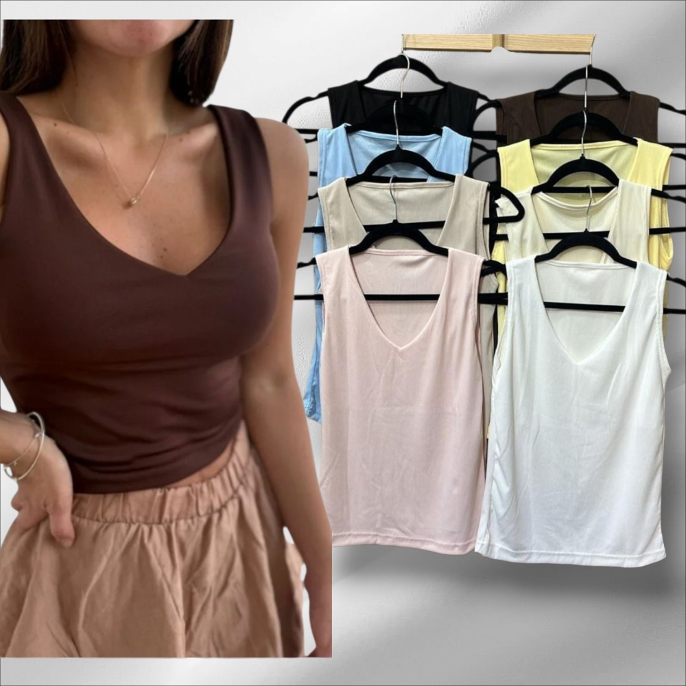 Musculosa Corte V con Forreria Interna - Imagen 2