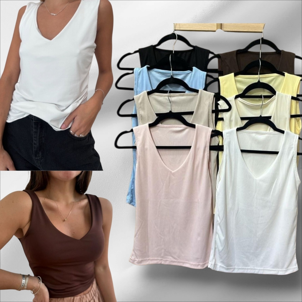 Musculosa Corte V con Forreria Interna - Imagen 3