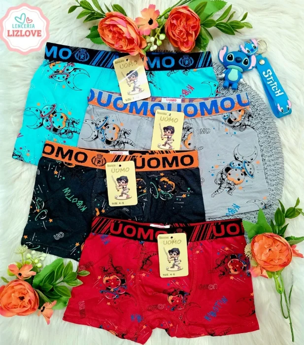 Boxer Uomo de Niños   de Algodón