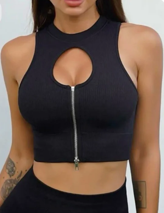 Crop Top con Cierre