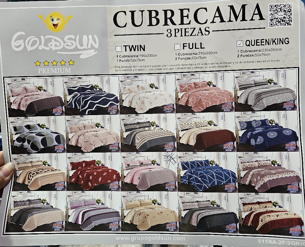 Cobertor Cubrecama Queen King 3 Piezas Goldsun - Imagen 4