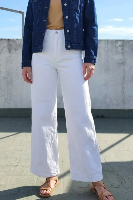Wide Leg Elastizado Blanco