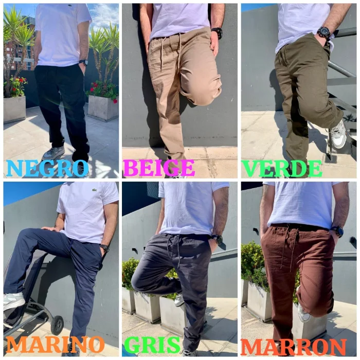 Pantalon Chino Liso Efecto Lavado