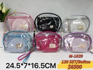 *neceser Set de 3  Transparente*