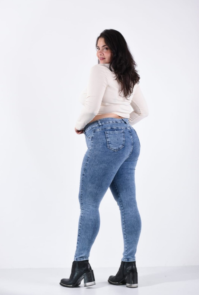 Jeans Skinny Grande Clásico Dama Pantalones Especiales Chupin Mujer Promos Hotsale - Imagen 4