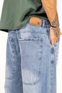 Jeans Baggy Star Bordado Celeste - Miniatura 3