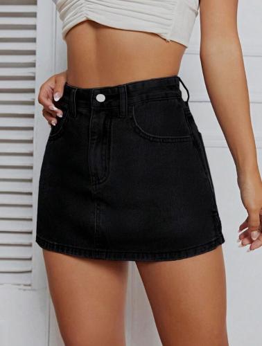Short Jeans Pollera Dama  Pantalón Corto Mom Falda Denim Mujer  Mayoristas Hotsale