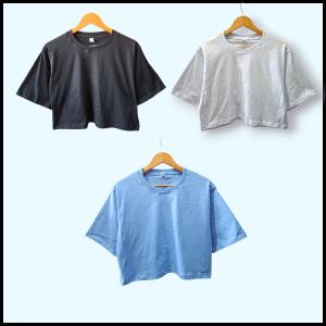 Crop Top de Dama Algodon Peinado con Tapa Costura