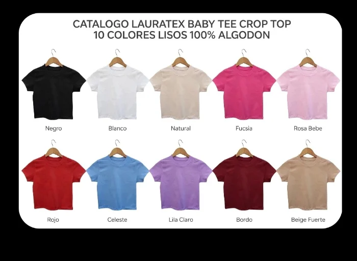 Baby Tee   Algodon Peinado 24.1 C/tapa Coatura