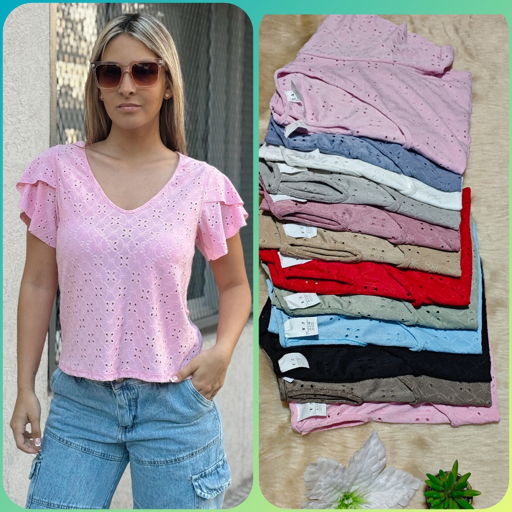 Blusa de Broderie Tulipán - Imagen 1