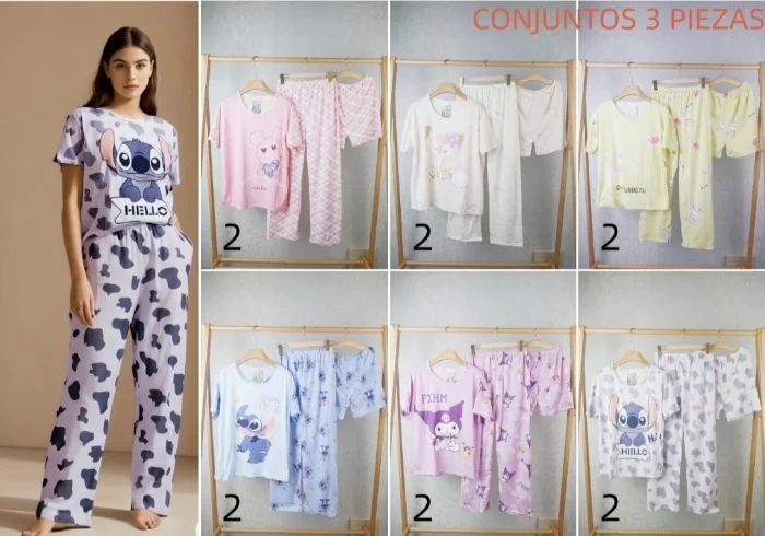 Pijama de Dama 3 Piezas
