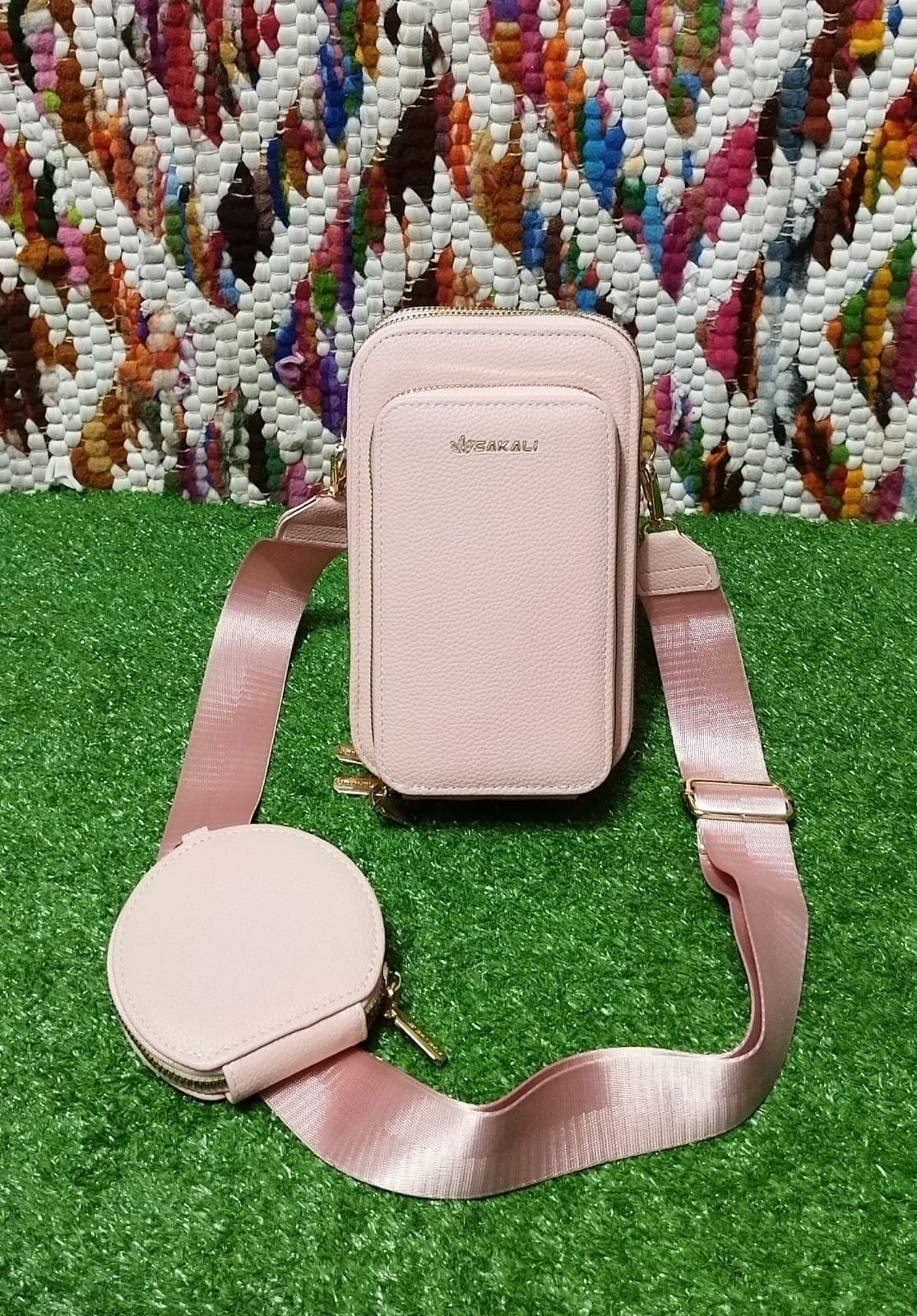 Porta Celular Grande de 3 Cierre con Monedero de Cuero Pu Excelente Calidad - Imagen 2