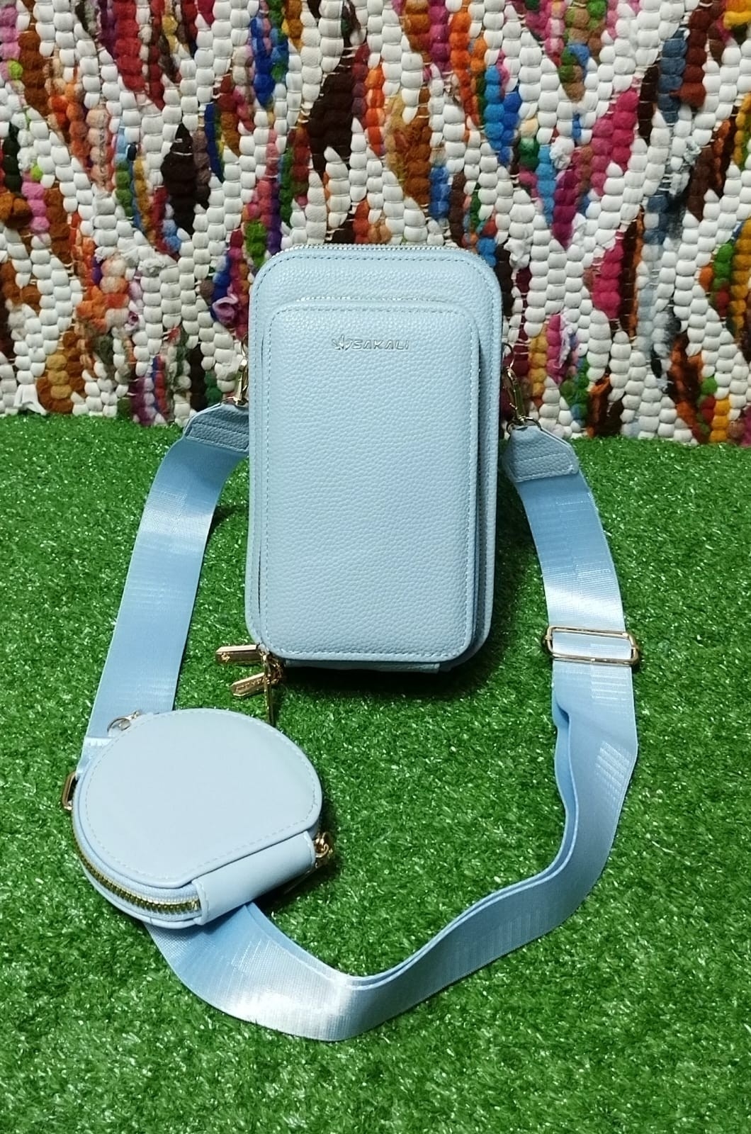 Porta Celular Grande de 3 Cierre con Monedero de Cuero Pu Excelente Calidad - Imagen 4