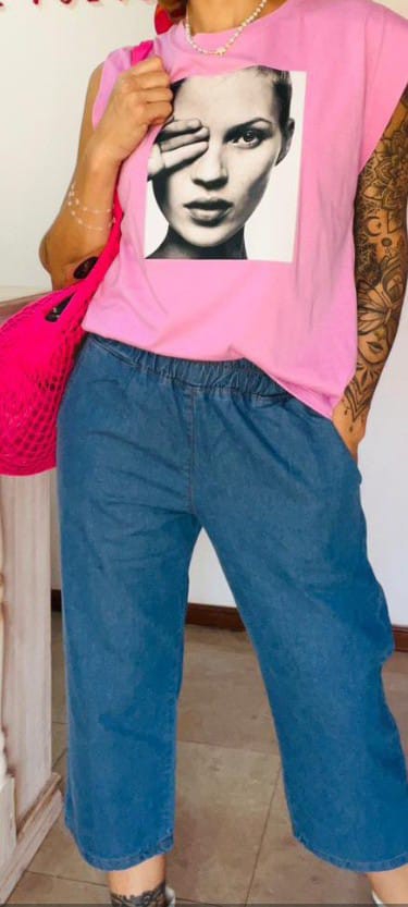 Capri de Jeans Camisero - Imagen 2