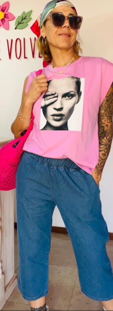 Capri de Jeans Camisero - Imagen 3