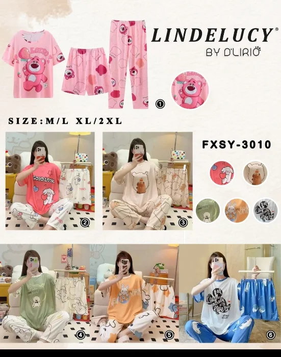 Pijama 3 Piezas Dama