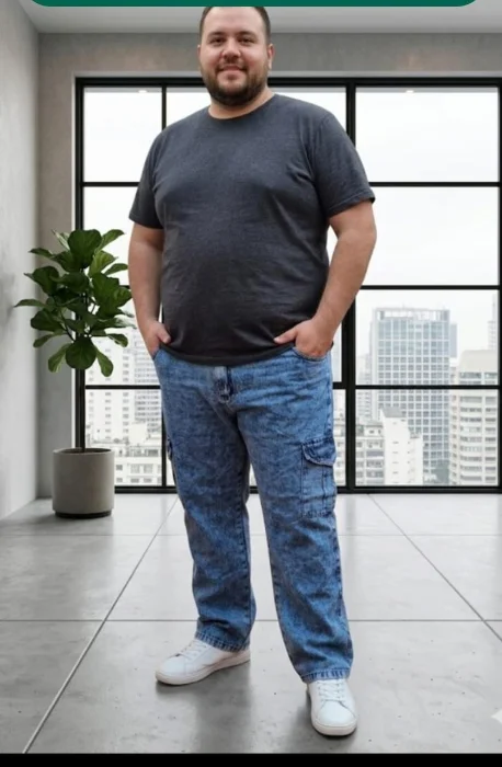 Cargo Jeans Especiales Recto