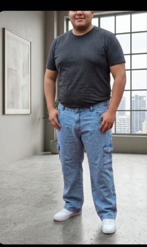 Cargo Jeans Especiales Recto - Miniatura 3