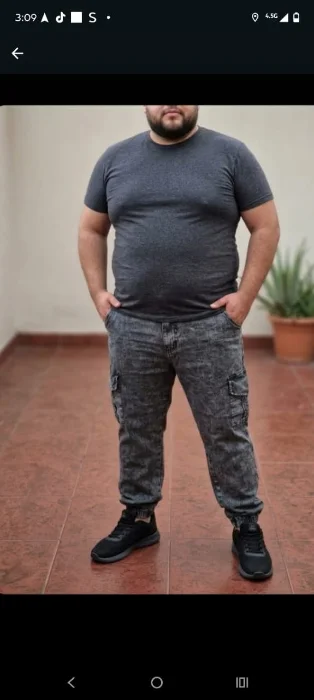 Cargó Jeans con Puño