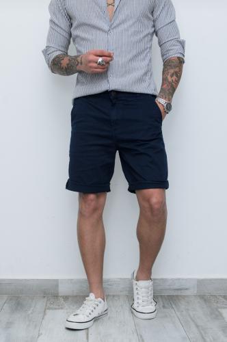 Bermuda Corte Chino Color .azul Marino