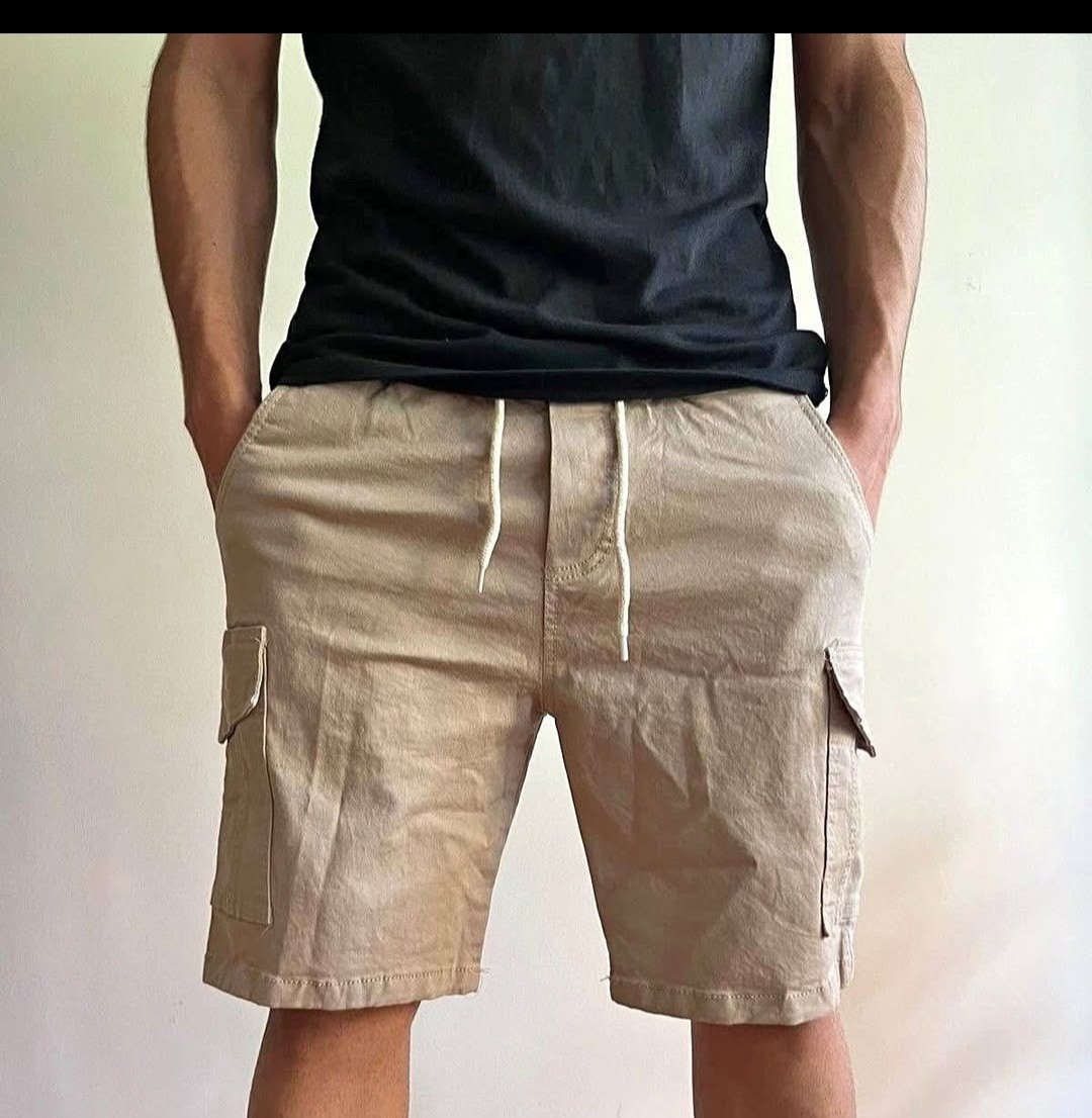 Bermudas  de Gabardina  con Cargo - Imagen 2