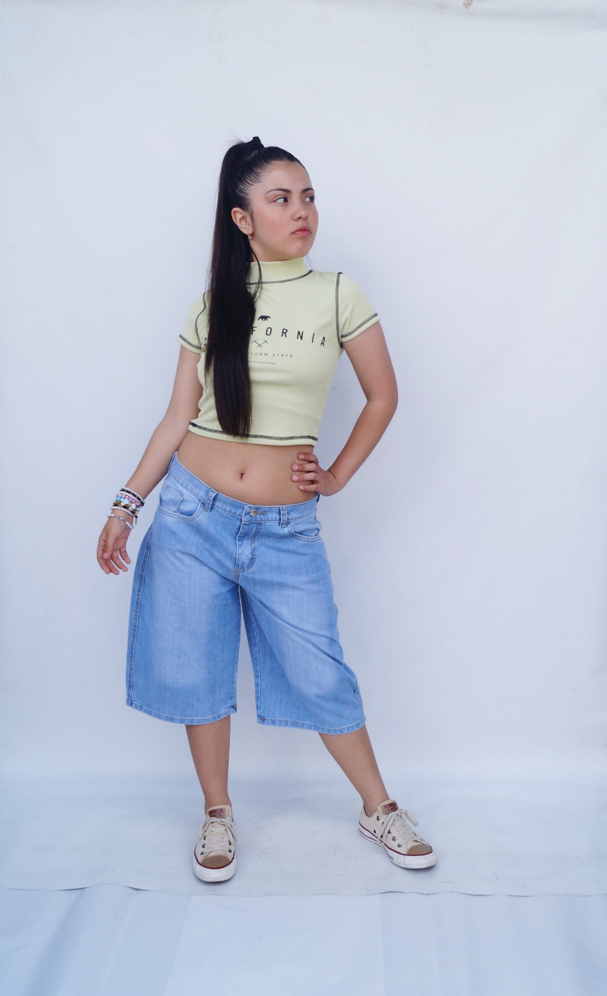 Teens Bermuda Baggi Celeste C/bordado - Imagen 2