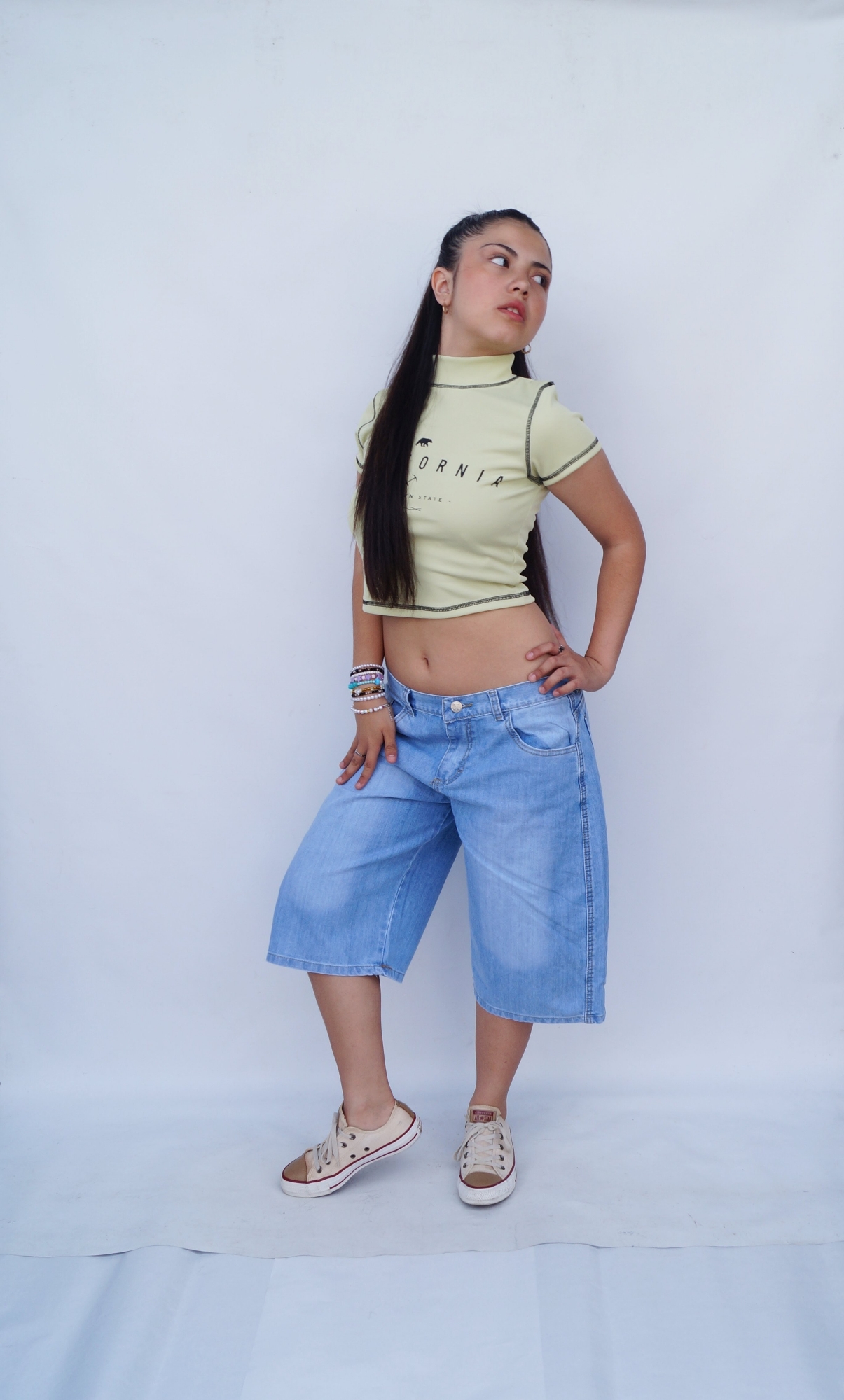 Teens Bermuda Baggi Celeste C/bordado - Imagen 3
