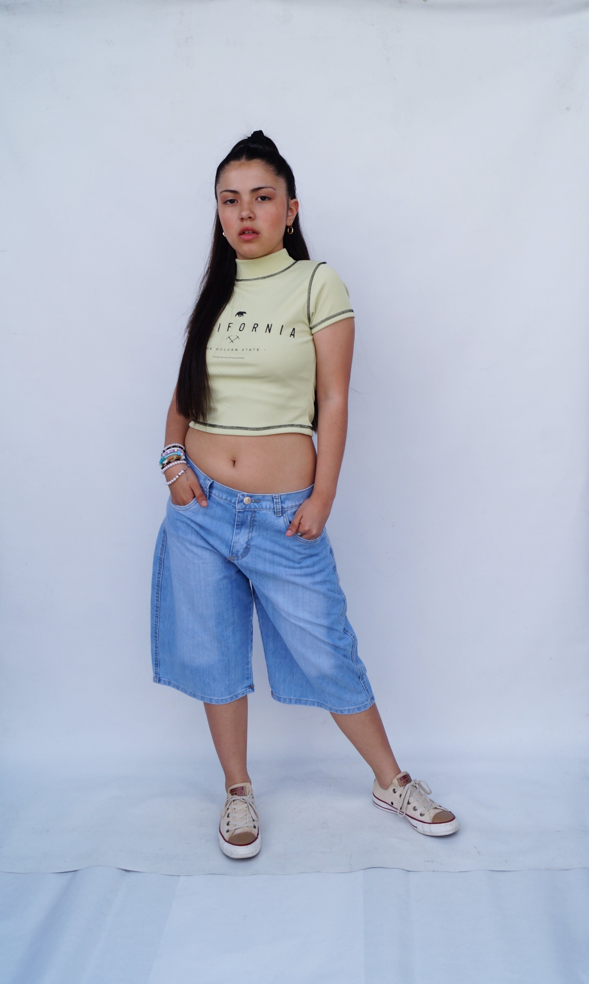 Teens Bermuda Baggi Celeste C/bordado - Imagen 4