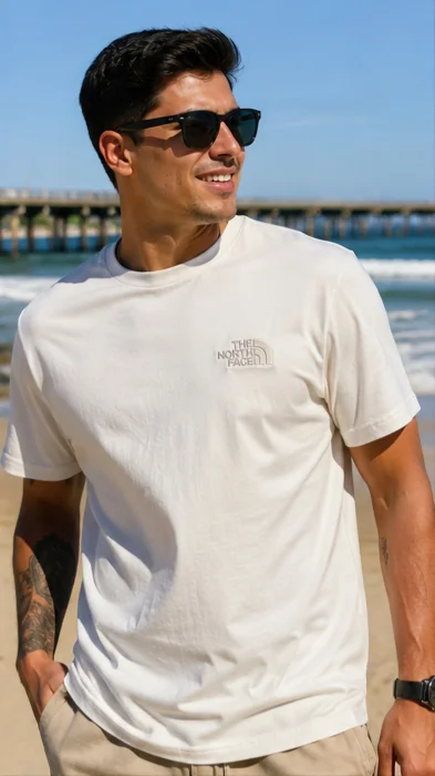 Remera Logo Bordado Tnf Premium