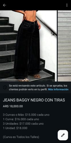 Jeans Baggy Estilo Y2k con Tiras Mujer  Pantalon Ancho Moda 2000's Dama  Mayoristas - Miniatura 2