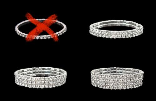 Pulseras de Strass Fiestas Elásticas