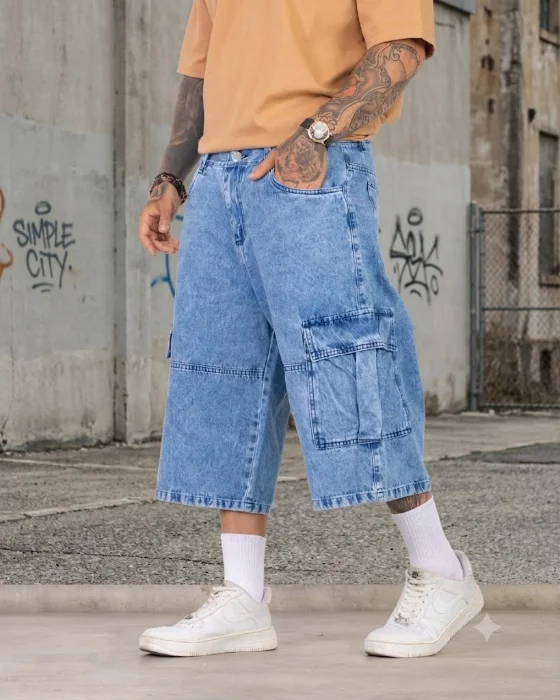 Pantalón Corto Baggy Cargo Rigido