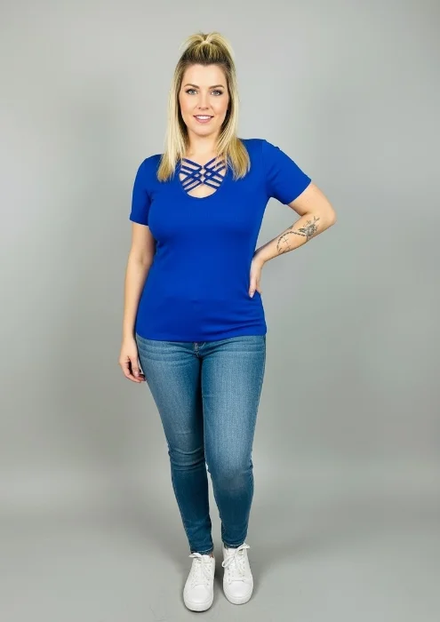 Art.5168. Remera con 3 Aros y Tiras Cruzadas