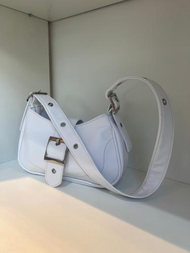 Cartera  Mini Bags Baguette Negra Blanca Bordo - Miniatura 3