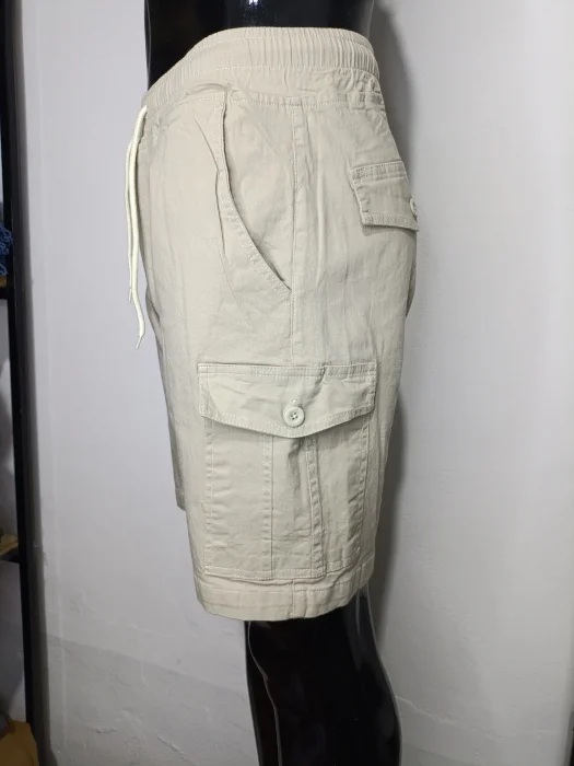 Bermudas Cargo de Gabardina Elastizada