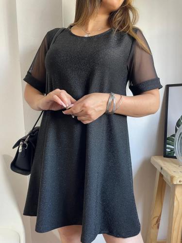 Vestido Tul con Brillo o Encaje
