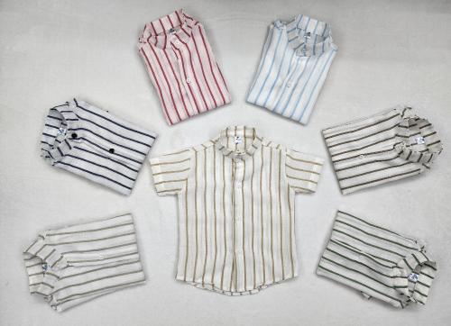 Camisas Polina Rayada de Bebé Cuello Mao - Miniatura 6