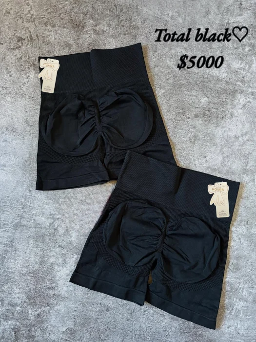 Short Push Up Total Black