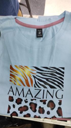 Remeras Dama Estampadas Algodón Peinado Talles Grandes
