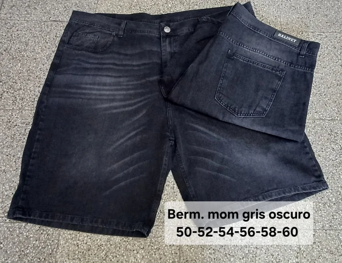 Bermuda Mom Especial Gris Oscuro