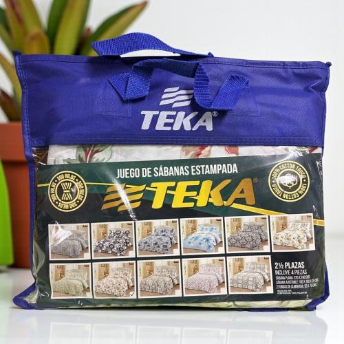 Juego de Sabanas Teka 300 Hilos ,100 % Algodon 1 y 1/2