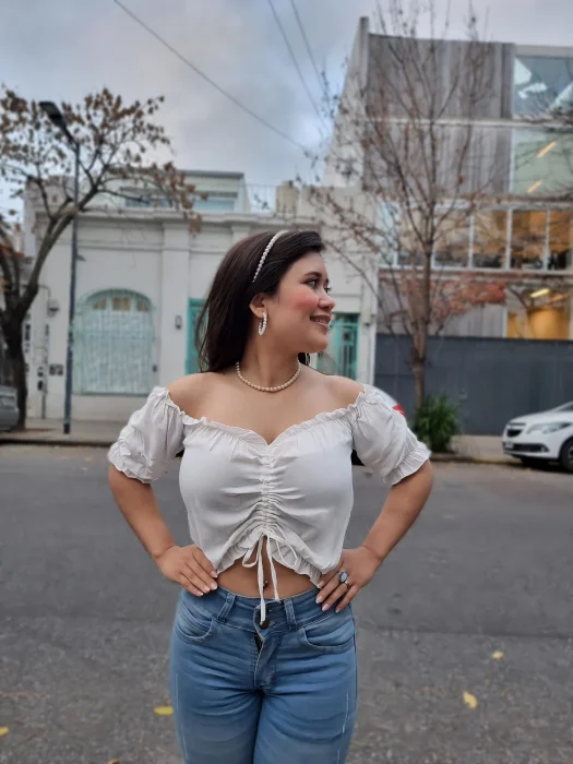 Blusa Paisana Manga Corta
