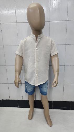 Camisas Polina Liso de Bebé Cuello Mao