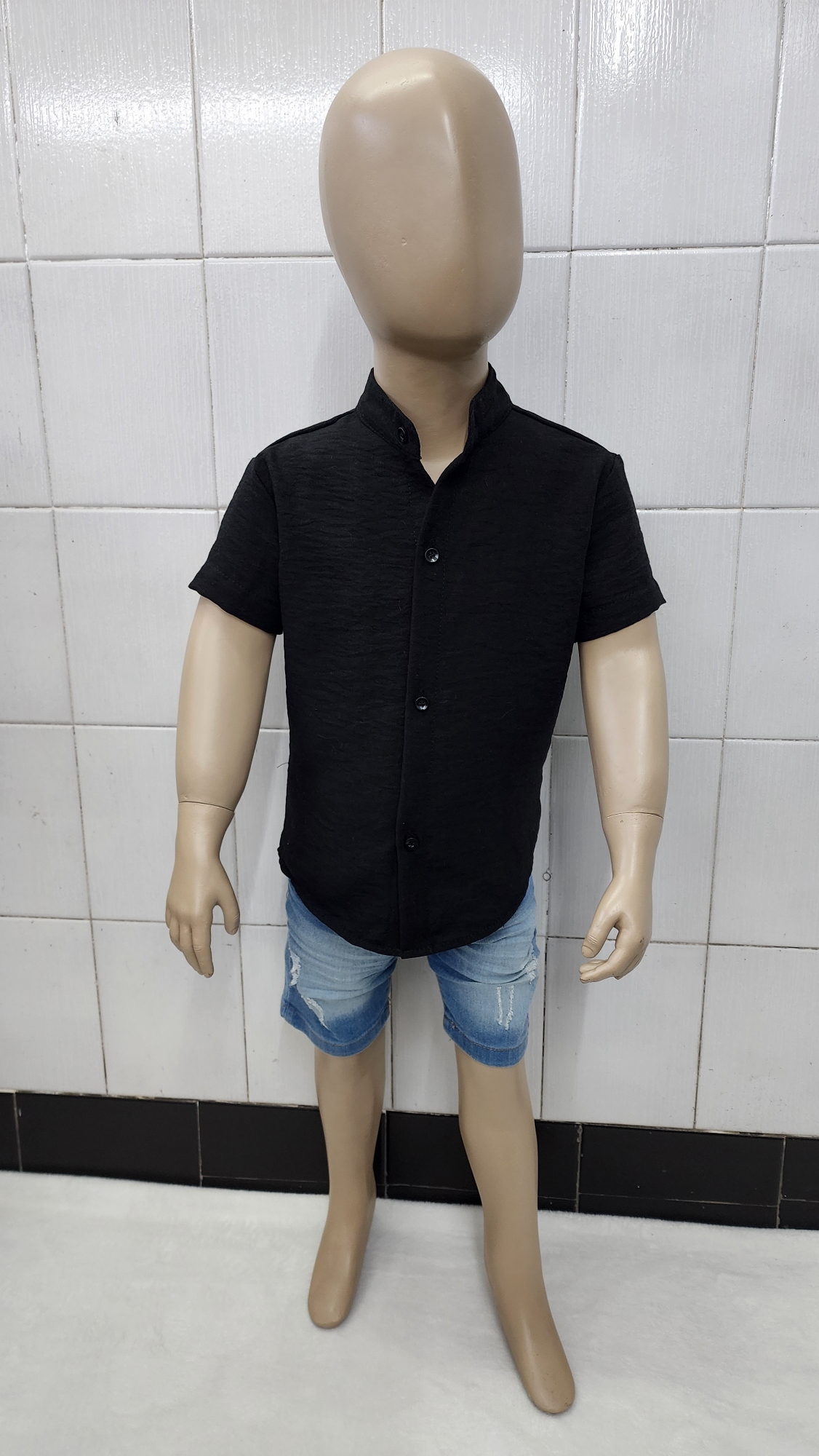 Camisas Polina Liso de Bebé Cuello Mao - Imagen 3