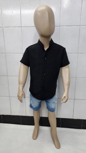 Camisas Polina Liso de Bebé Cuello Mao - Miniatura 3