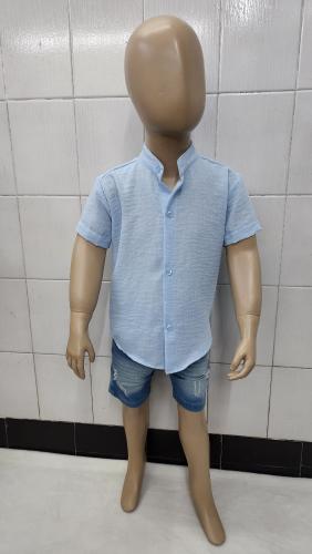 Camisas Polina Liso de Bebé Cuello Mao - Miniatura 4