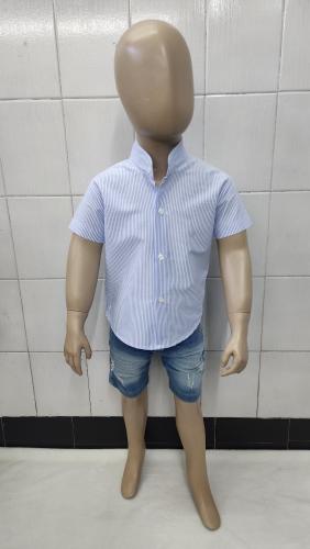 Camisas Rayada de Bebé Cuello Mao