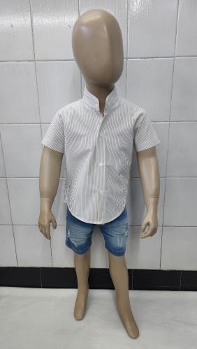Camisas Rayada de Bebé Cuello Mao - Miniatura 2