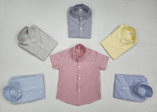 Camisas Rayada de Bebé Cuello Mao - Miniatura 6
