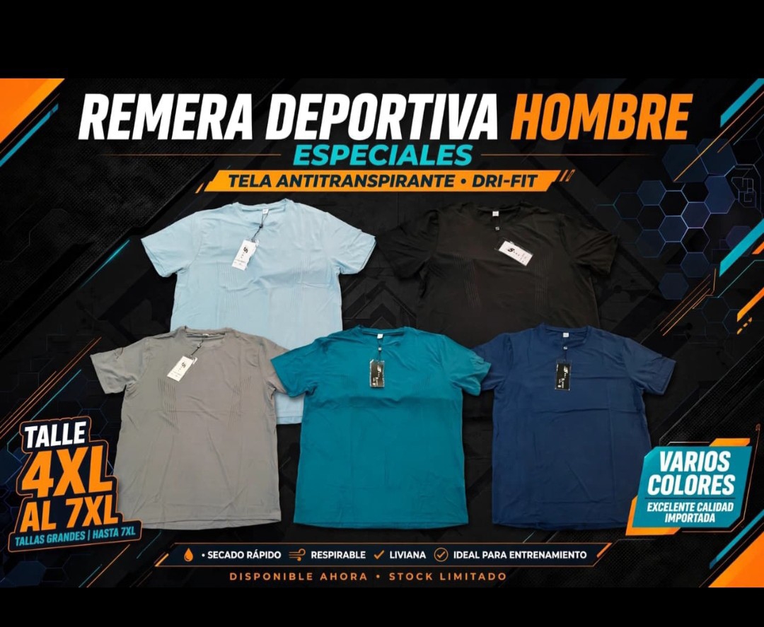 Remeras Deportivas Importdas - Imagen 2